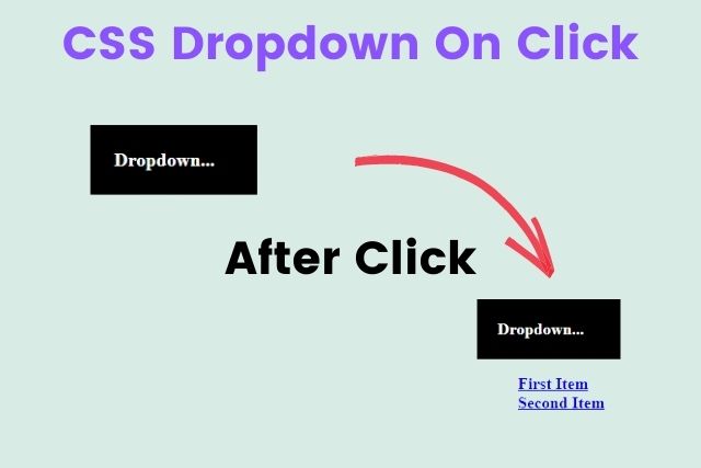 CSS Dropdown On Click