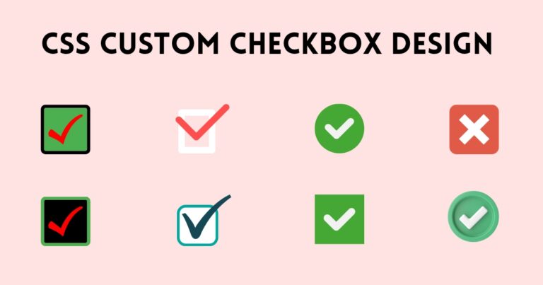 How to style custom checkbox CSS