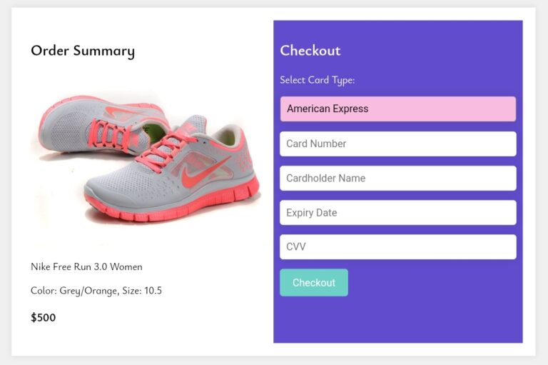 Responsive Checkout Form