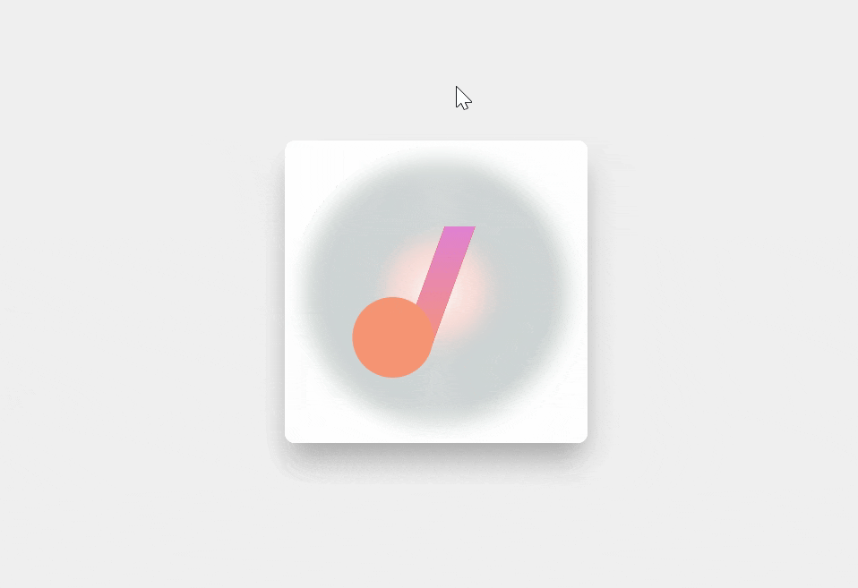 Music Case Card with Hover Effects - Playing with Backdrop Disk