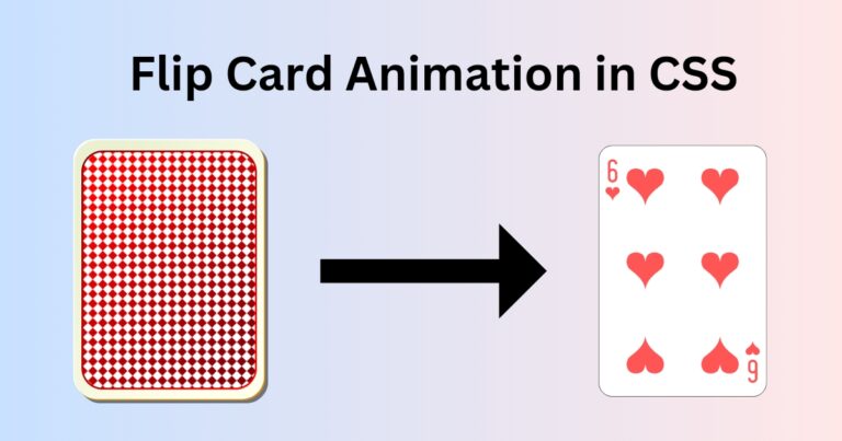 How do you make a card flip animation