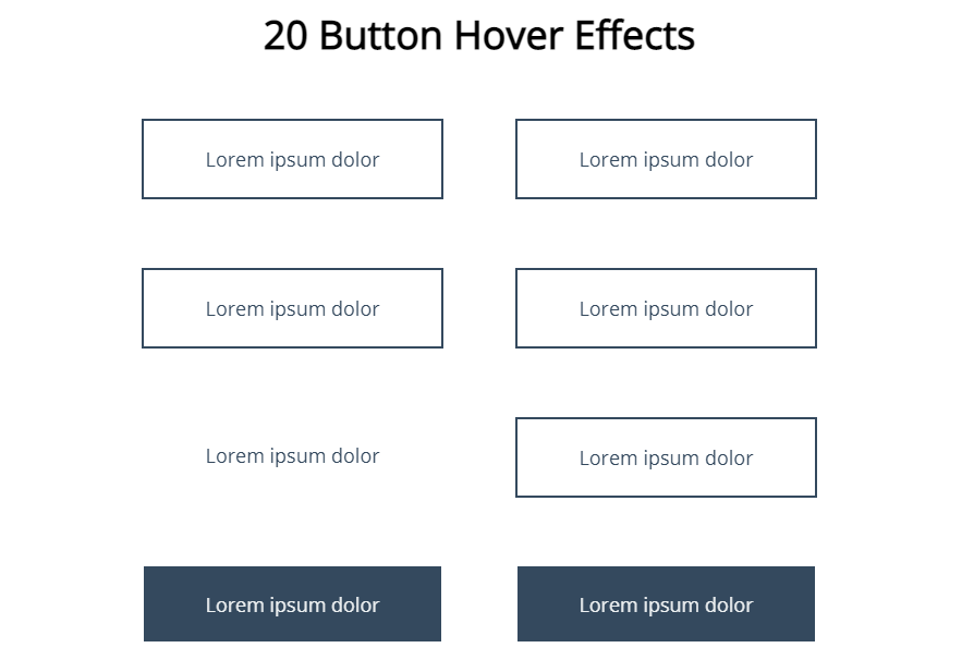 Simple CSS Button Hover Effects