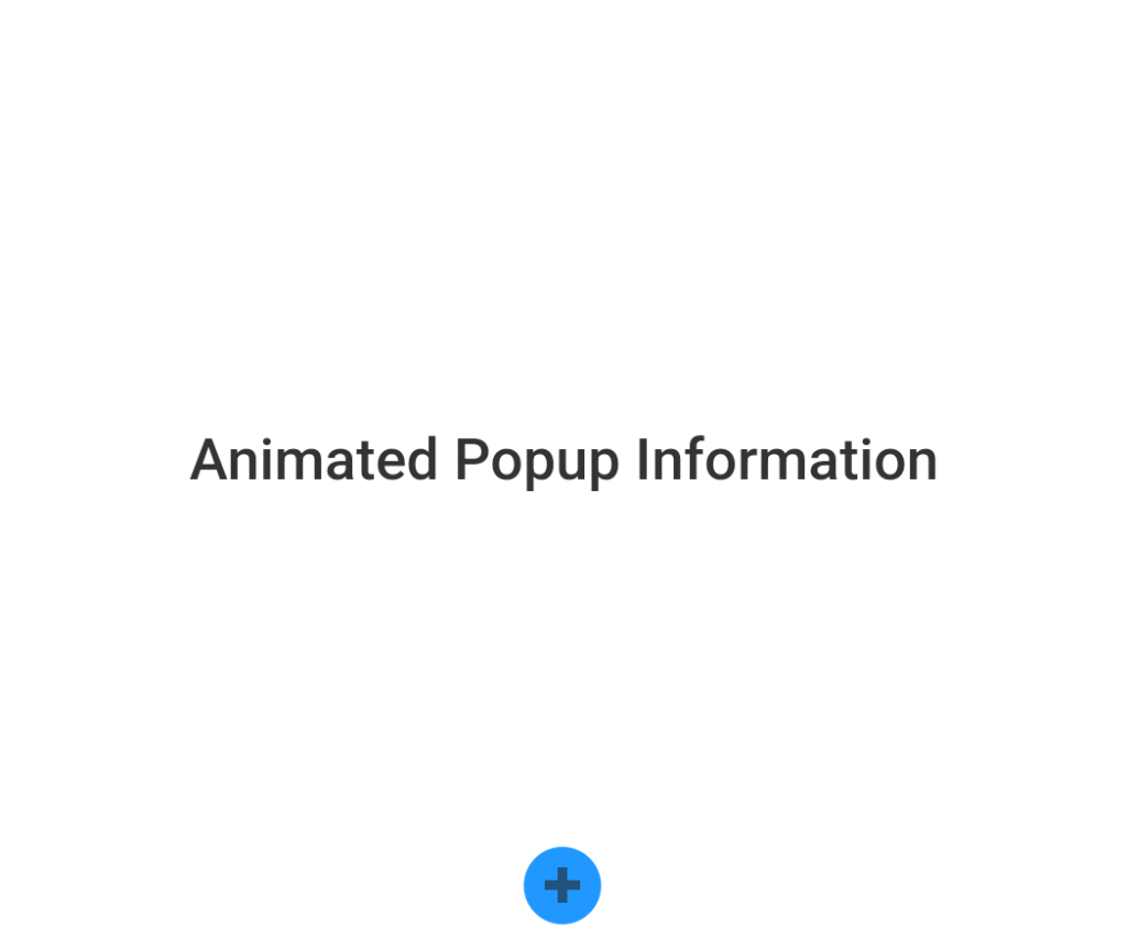 Animated Popup Information
