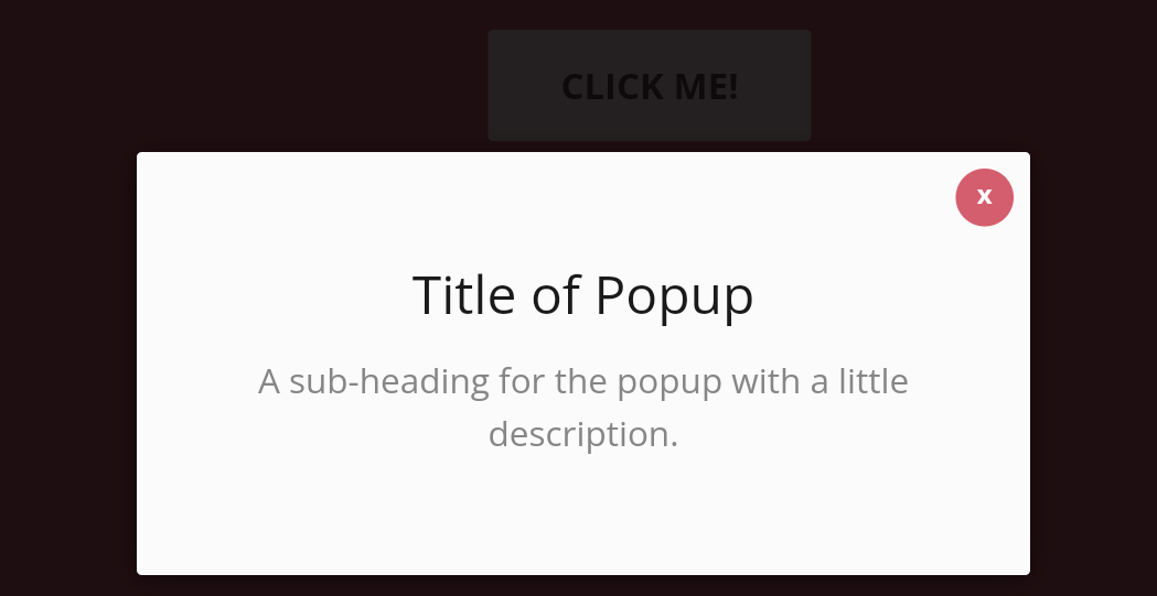 Animated Popup with Spinny Close