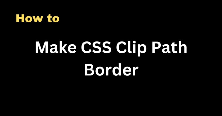 Make CSS Clip Path Border