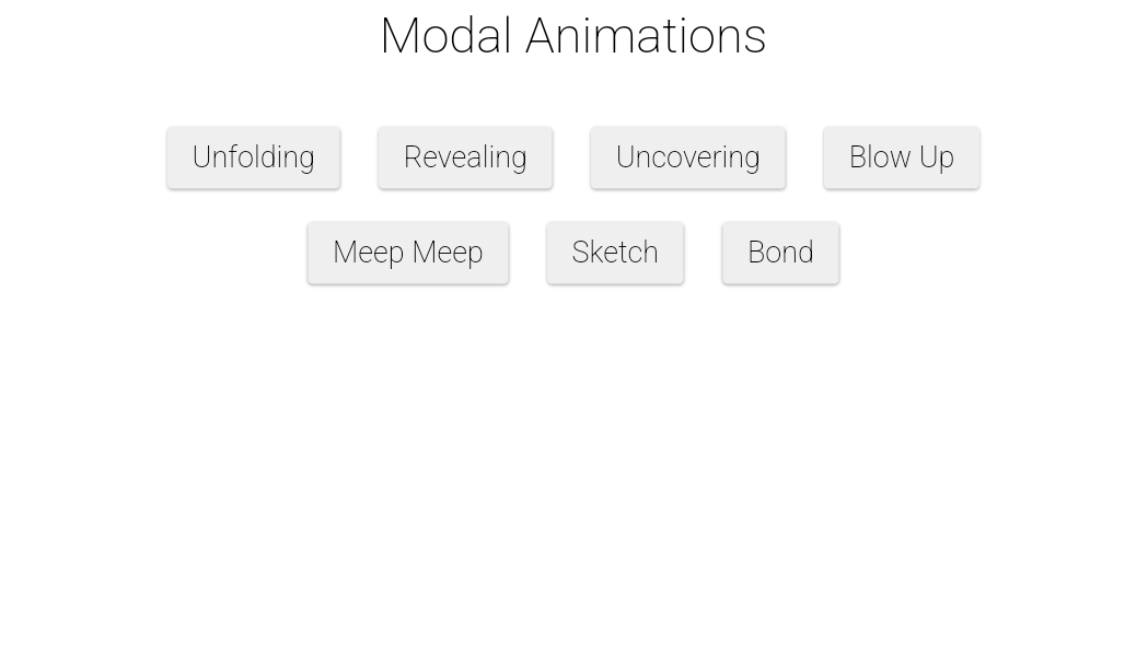 Modal Animations CSS