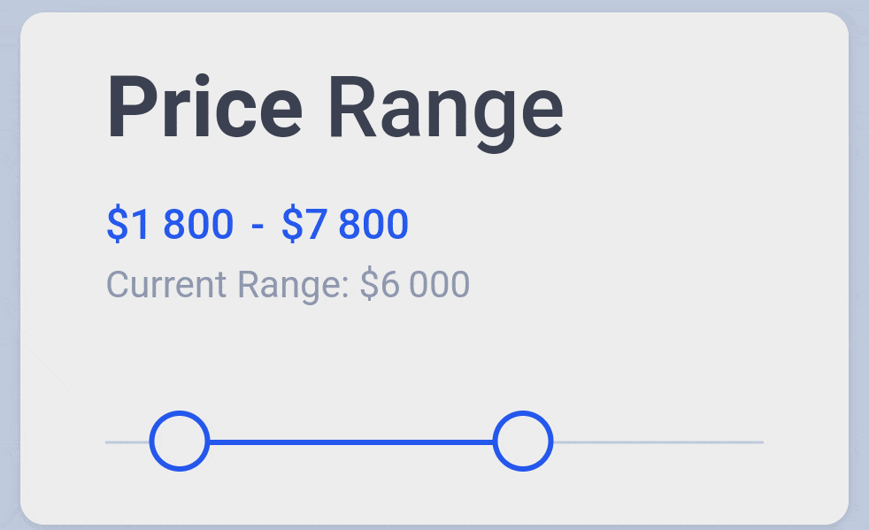 Price Range Slider in HTML, CSS & JavaScript