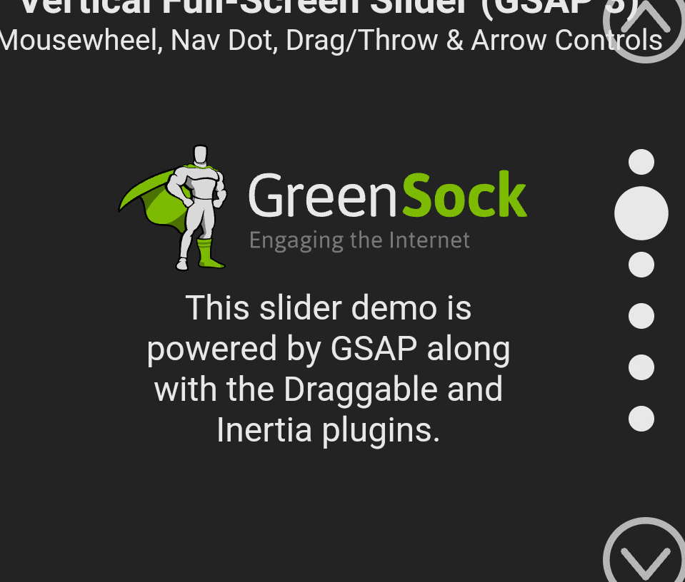 Vertical Full Screen Slider