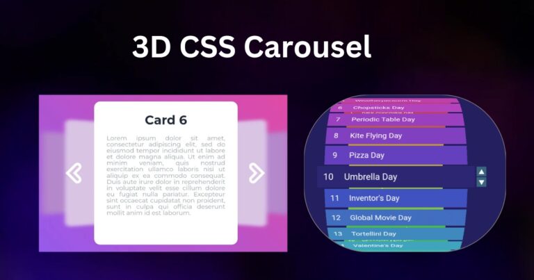 3D Carousel CSS