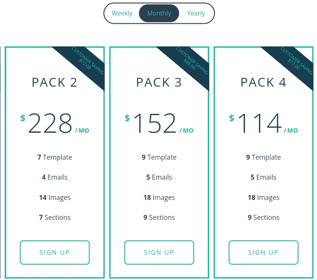 Advanced Responsive Flip Pricing Table