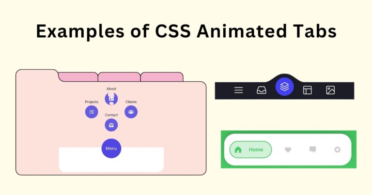 Examples of CSS Animated Tabs