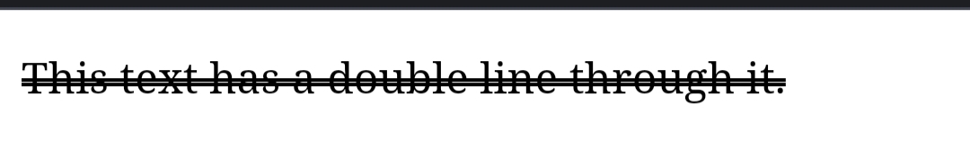 Double Line Through Text in CSS