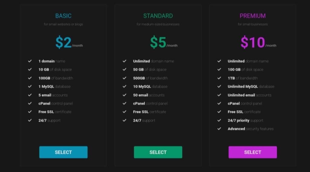 15+ CSS Pricing Tables - ForFrontend