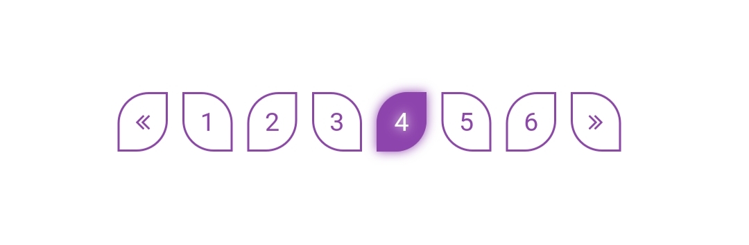 Pure CSS Pagination With Rounded Borders