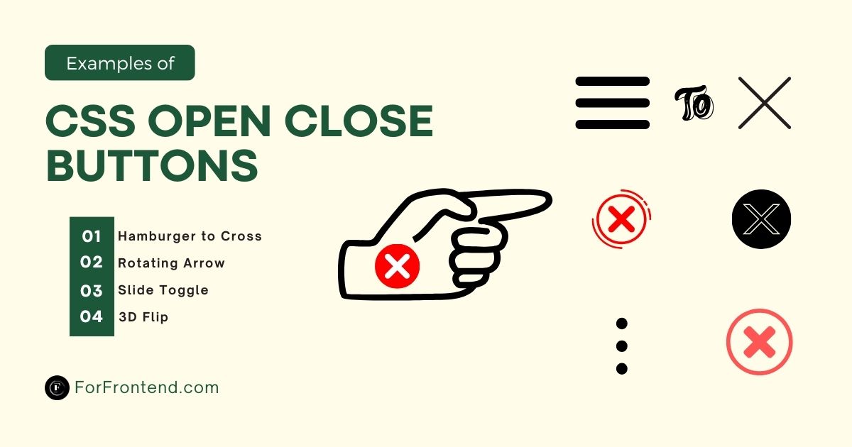 Top 10 Best CSS Close Buttons, CSS Close Buttons Examples With Animations