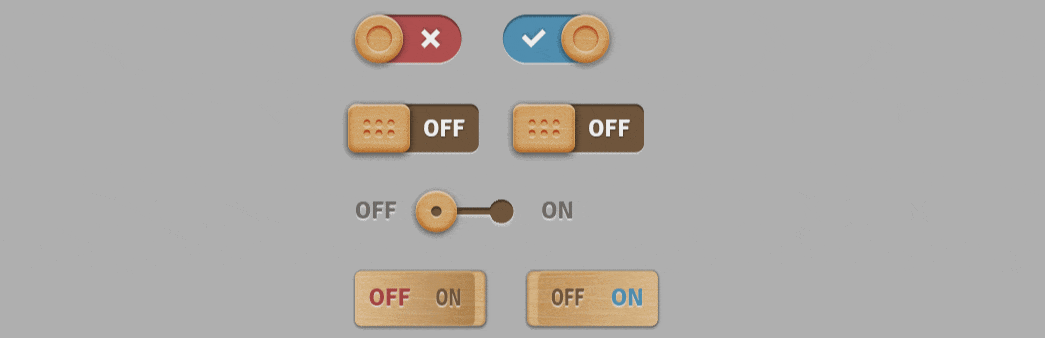 Wooden Style Toggles