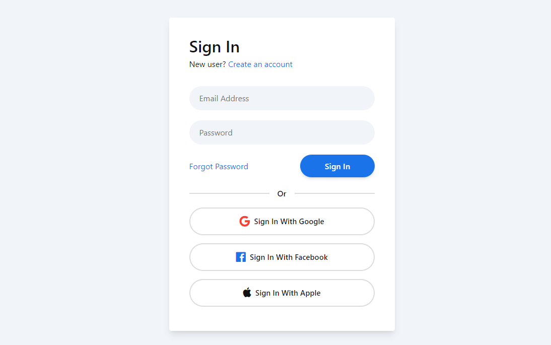 Responsive Login Form Section